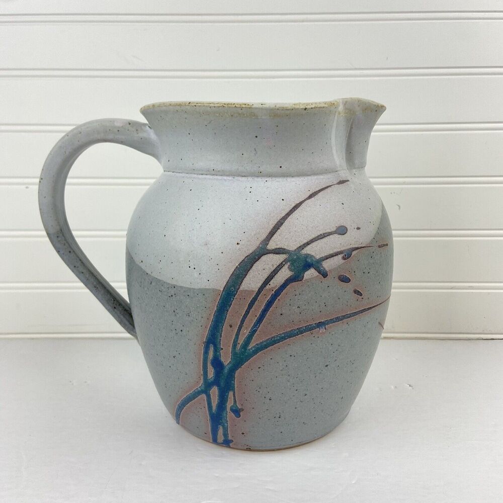 Windholtz Studio Pottery Large 8.5" Water Jug Pitcher Signed USA Made Vintage